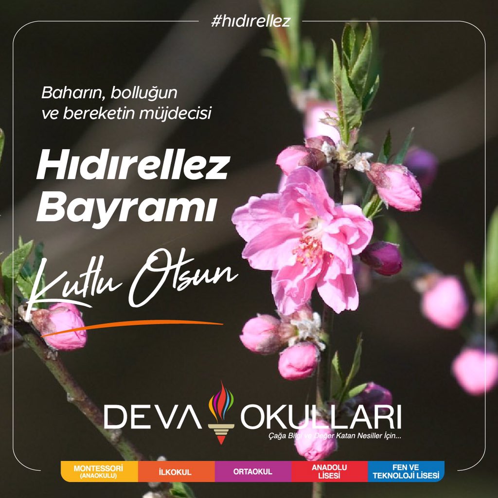 DevaOkullari's tweet photo. Baharın gelişini müjdeleyen, bolluğun ve bereketin simgesi olan Hıdırellez kutlu olsun.

#devaokulları #devasizinle #hıdırellez #gaziantep #bahar #şehitkamil #şahinbey https://t.co/bq8YozKdnJ