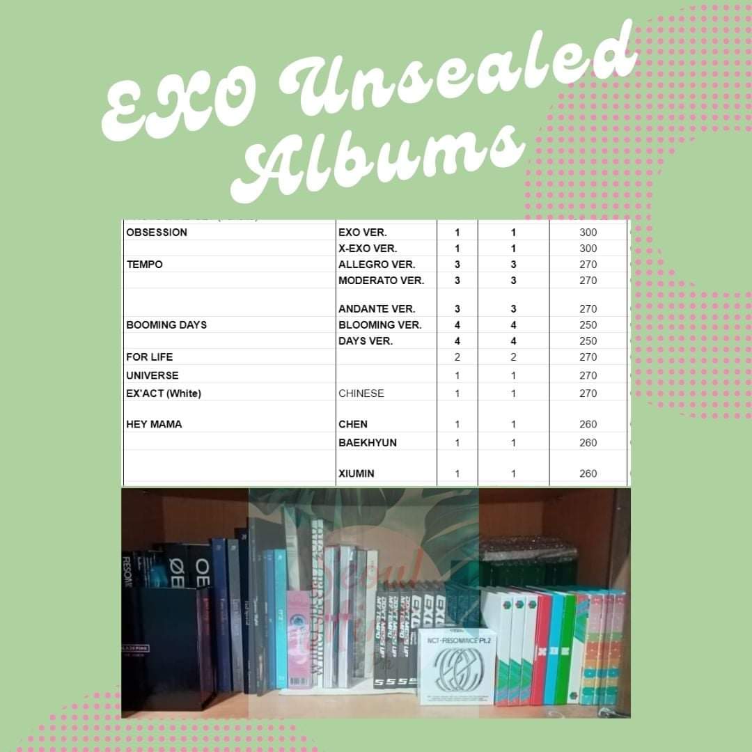  #SMPHMaySale ONHAND EXO ALBUMS (UNSEALED)RESERVED: Obsession X-EXO ver.