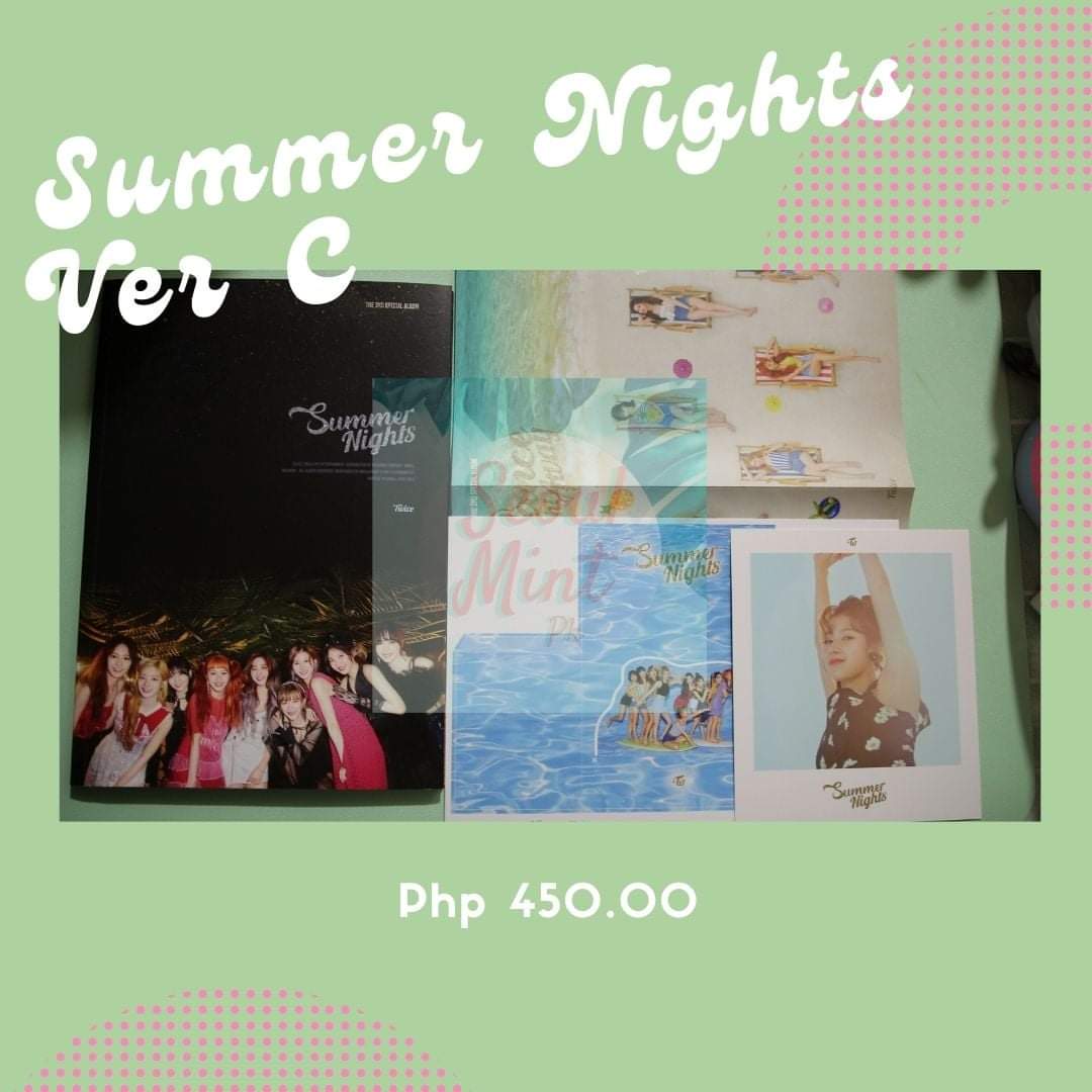  #SMPHMaySale ONHAND TWICE Summer Nights (Ver. C) UNSEALED for 450 phpinclusions: as shown in photo belowwts lfb twice summer nights album unsealed c