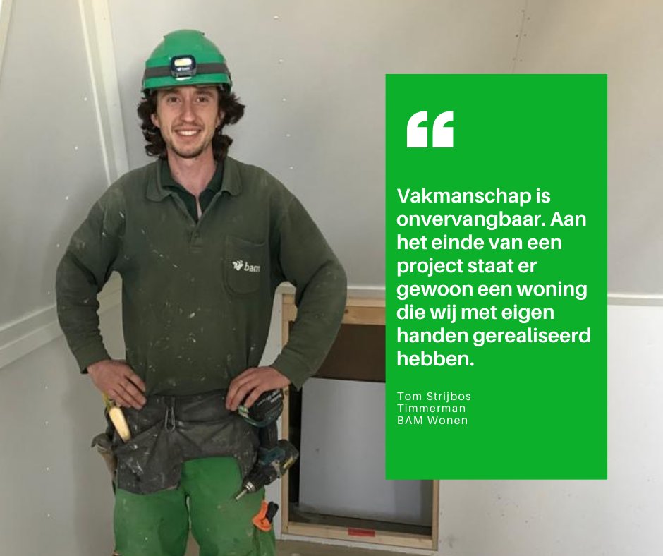 Vakmanschap is onvervangbaar. Aan het einde van een project staat er gewoon een woning die wij met eigen handen gerealiseerd hebben.' 🔨

Lees het verhaal van Tom via deze link: orlo.uk/lLksr

#bam #bamcareers #werkenbijbam #werkenbij #timmerman #interview #photography