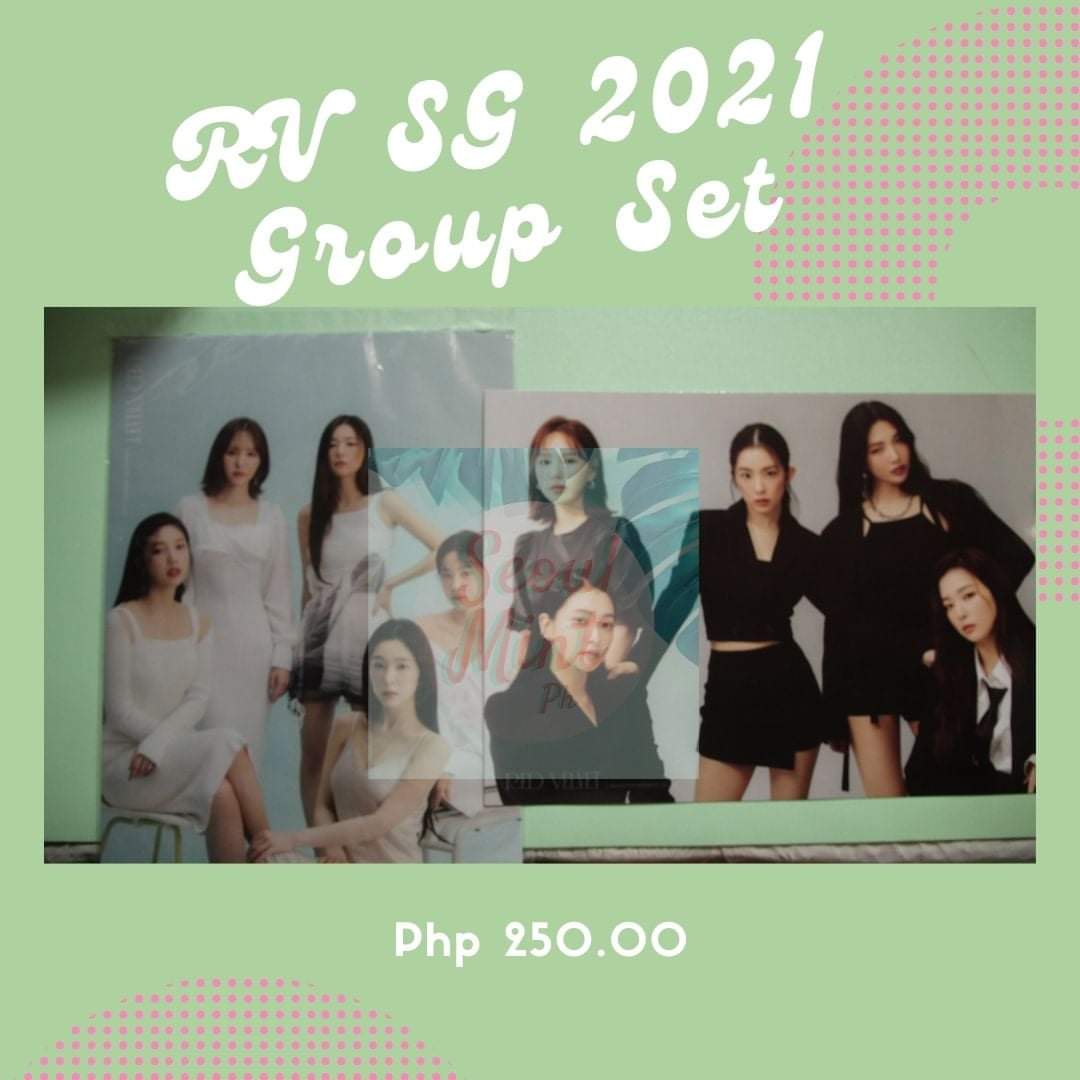  #SMPHMaySale Red Velvet SG 2021 TINGI GROUP SETS (prices are indicated in each photo)inclusions: as shown in photo belowwtb lfs red velvet rv seasons greetings sg 2021 