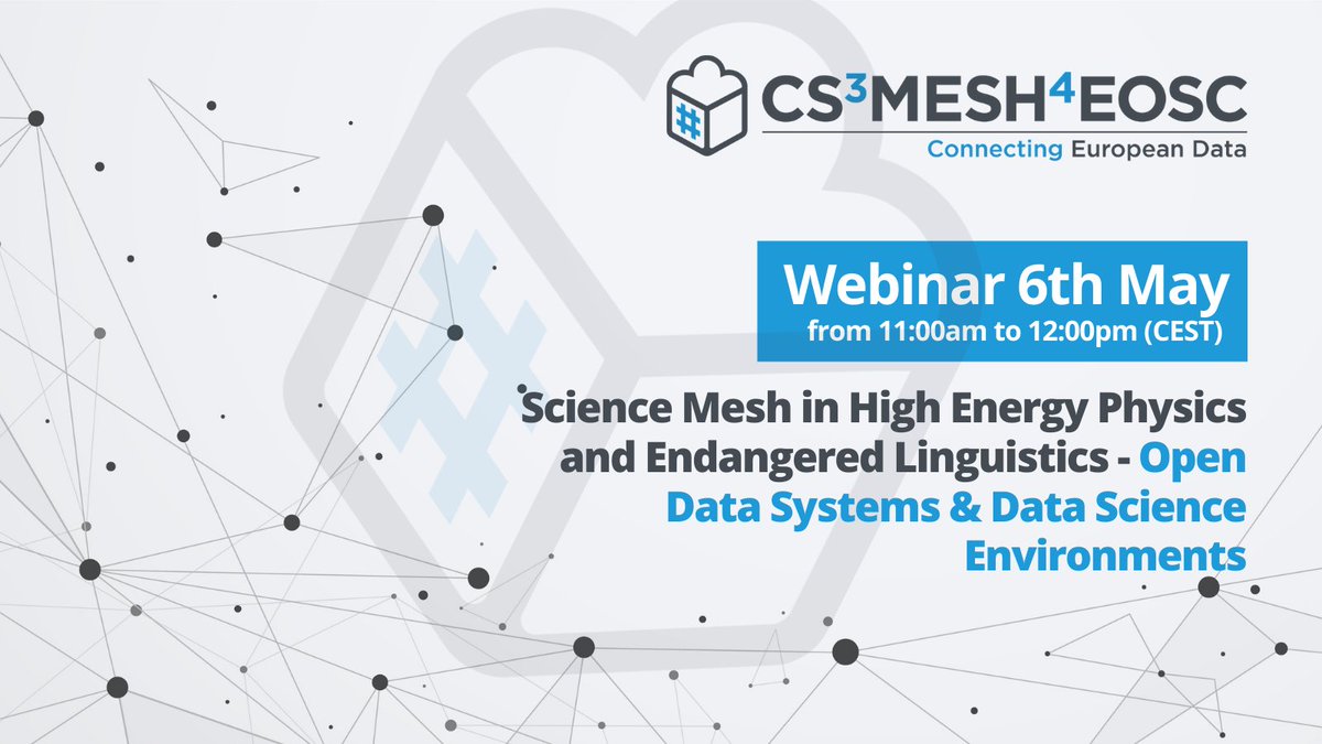 cs3org's tweet image. Don’t Miss!#Researchers #datacurators #dataanalysts #softwaredevelopers join us on 6 May 11AM CEST in our 1st webinar &amp;amp; learn how the #ScienceMesh is integrating both #datascience environments &amp;amp;open #datarepositories to unite #dataservices.

Register here: bit.ly/3aQr149
