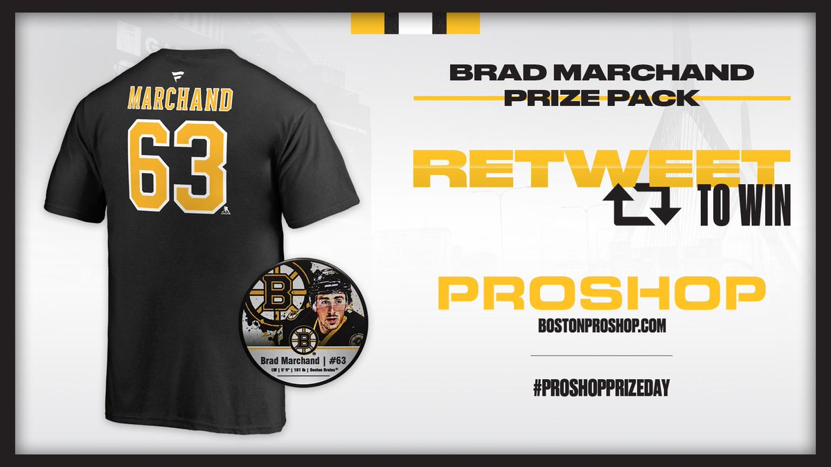 In celebration of Marchand's 800th game earlier this week, this #ProShopPrizeDay we are giving away the ultimate Marchand Prize Pack. RT for your chance to win and order from the ProShop today ➡BostonProShop.com