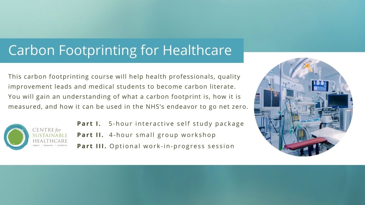 Last chance to join our 9th June #CarbonFootprinting course ➡️sustainablehealthcare.org.uk/courses/carbon…

This course will help #healthprofessionals, #qualityimprovement leads and medical students to become #carbonliterate!