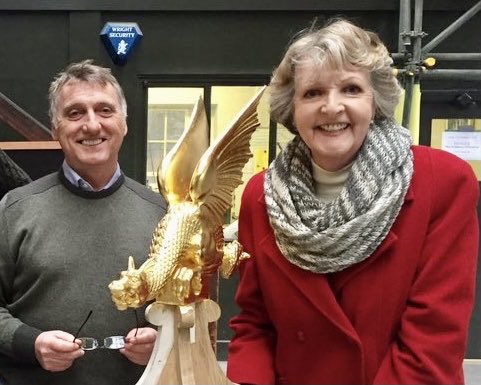 “To the manor born” &amp; the palace work. Smiles all around with the delightful Dame Penelope Keith during ⁦<a href="/reeftelevision/">Reef Television</a>⁩ filming of “At Her Majesty’s service” which also features ⁦<a href="/GlorianaQRB/">Gloriana QRB</a>⁩