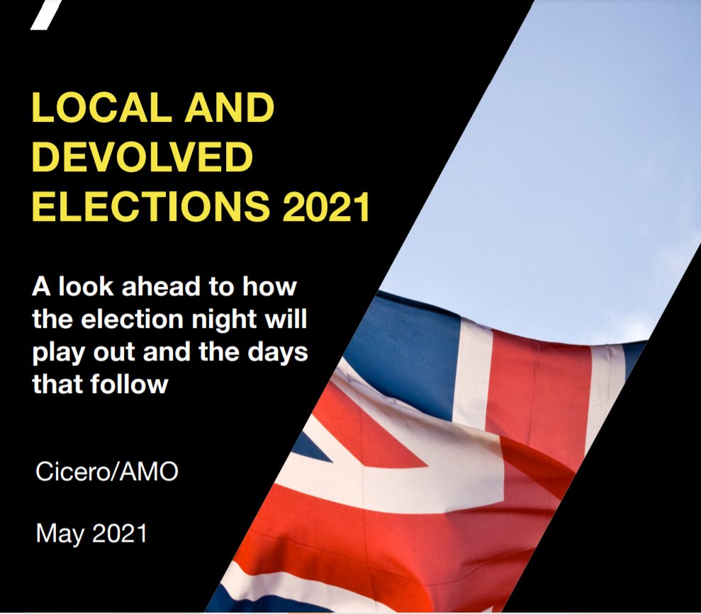 Ahead of tomorrow’s local and devolved elections, the Cicero/AMO team have produced this excellent analysis of everything you need to know, looking ahead to implications of votes across the UK, the Hartlepool by-election and Metro Mayoral contests: bit.ly/3b4nTBY