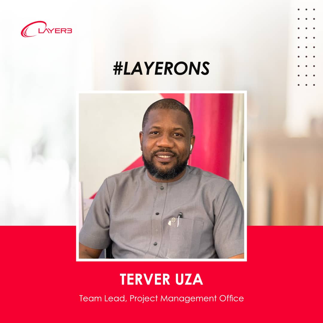 Layer3NIGERIA's tweet photo. Say hello to Terver.
Terver, is a Project Management Specialist
He controls project plans by reviewing designs, specifications, and plans, scheduling changes, and recommending actions in Layer3.
#Layer3
#Layerons
#HumansofLayer3 https://t.co/F8WlrIAjKI
