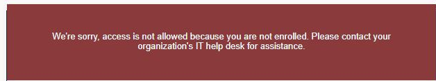 westernuTechSvs's tweet photo. #WesternU Students -MFA for Office 365 was enforced this morning. Check your email and confirm you have access. If you see the following message indicating access is not allowed go to https://t.co/OwOyjM8eaI for what to do.  Contact WTS for help. https://t.co/mhbTAITMye