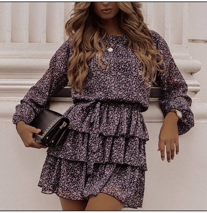 FashionNoteMe's tweet image. Floral Print Lantern Sleeve Ruffles Office Dress - uniqistic.com/shop/woman/dre…