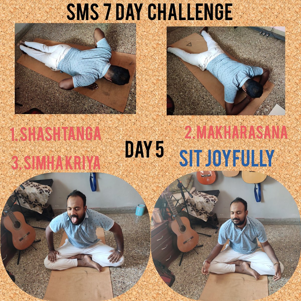 Haran_1993's tweet image. Day 5 SMS Challenge. 

#SMSchallenge 
#Simhakriya 
#Shashtanga