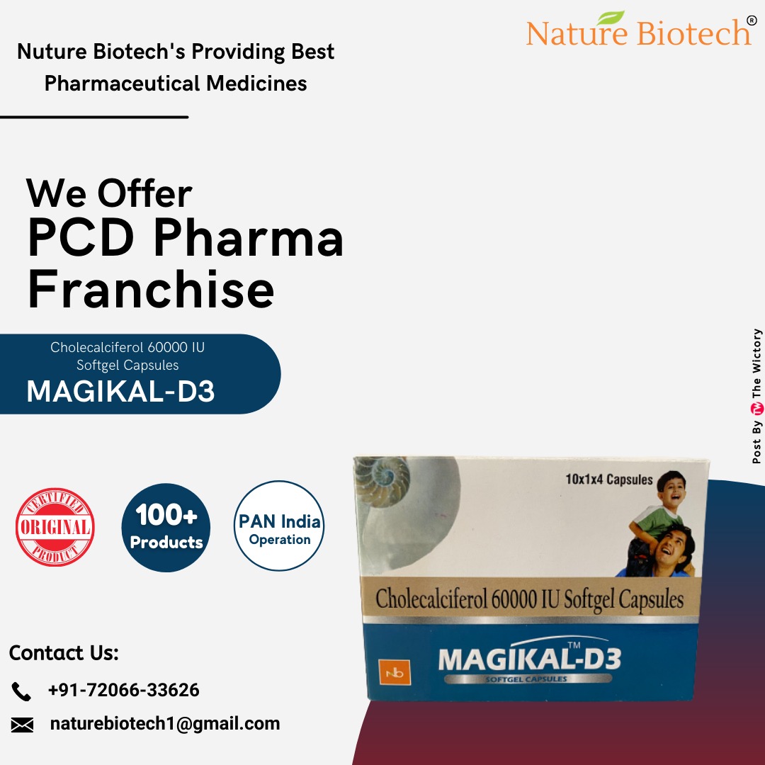 Nature Biotech (@nature_biotech) on Twitter photo ๐๐๐๐๐๐๐-๐๐
Cholecalciferol 60000 IU Softgel Capsule
๐๐จ๐ง๐ญ๐๐๐ญ ๐๐ฌ ๐๐จ๐ซ ๐๐ฎ๐ฅ๐ค ๐๐ซ๐๐๐ซ๐ฌ:
Mob:+91-7206633626, 01732-243626
Email: Naturebiotech1@gmail.com
#Nature_biotech #PCD_pharma_franchise #pharmaceuticals #success #team_work #Pharma_company ๐๐๐๐๐๐๐-๐๐
Cholecalciferol 60000 IU Softgel Capsule
๐๐จ๐ง๐ญ๐๐๐ญ ๐๐ฌ ๐๐จ๐ซ ๐๐ฎ๐ฅ๐ค ๐๐ซ๐๐๐ซ๐ฌ:
Mob:+91-7206633626, 01732-243626
Email: Naturebiotech1@gmail.com
#Nature_biotech #PCD_pharma_franchise #pharmaceuticals #success #team_work #Pharma_company