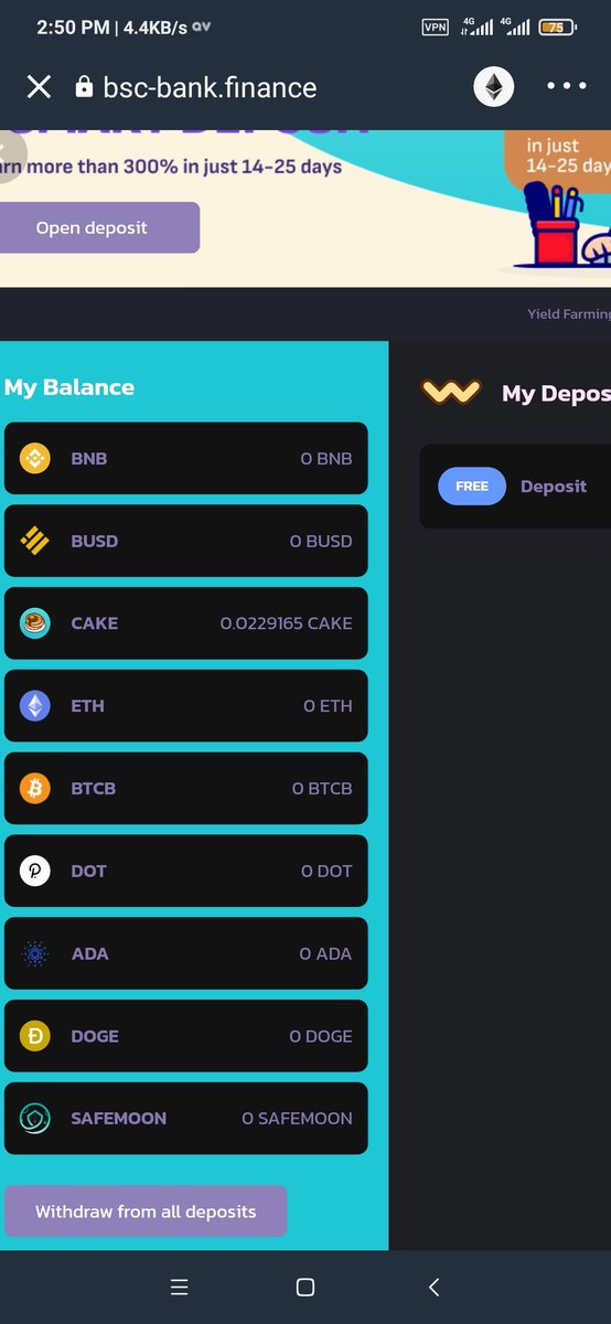 bsc-bank.finance/r?code=1268412…

Free CAKE Coin / Copy link..
Paste into Trust Dapp browser..
Clam every 5min