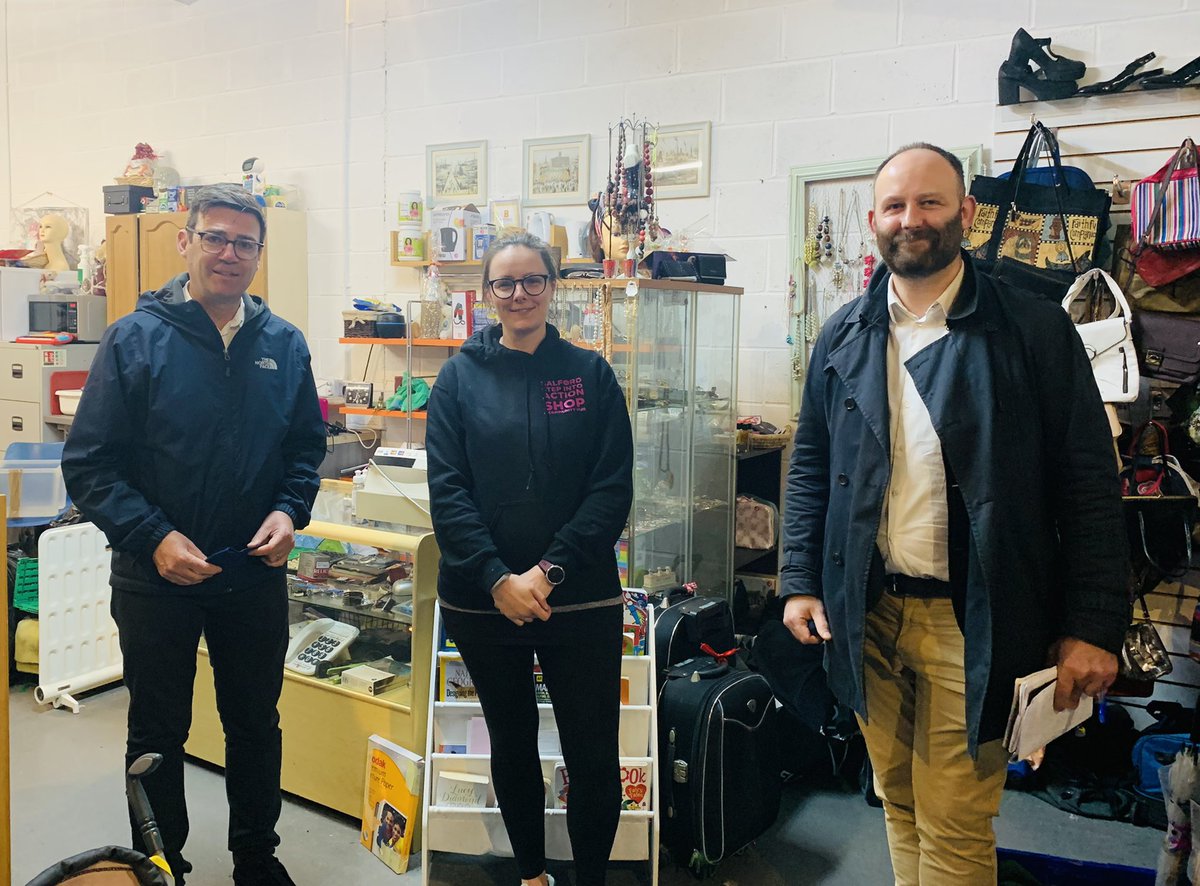 Great to welcome @AndyBurnhamGM and @paul4citymayor to our shop and community hub yesterday! ❤️🙌