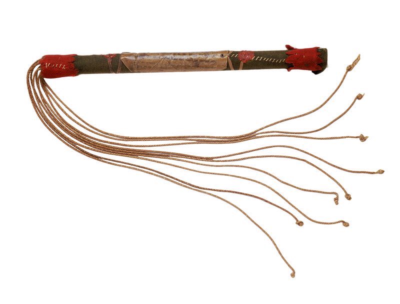 The cat o’nine tails was a whip used to administer corporal punishment to <a href="/RoyalNavy/">Royal Navy</a> sailors. It was kept in a canvass bag and sailors never wanted to deal with ‘Letting the cat out of the bag’ You also needed clear room on deck to use it , or ‘Enough room to swing a cat’