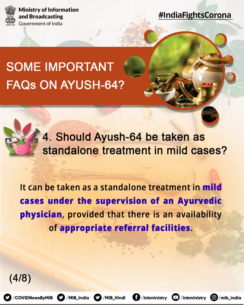 Pib In Chandigarh Indiafightscorona Faqs On Ayush64 Q Can A Covid19 Patient With Other Co Morbidities Take Ayush 64 Q Is Ayusopresidenta Safe If Taken After Vaccination Follow The Thread To Know