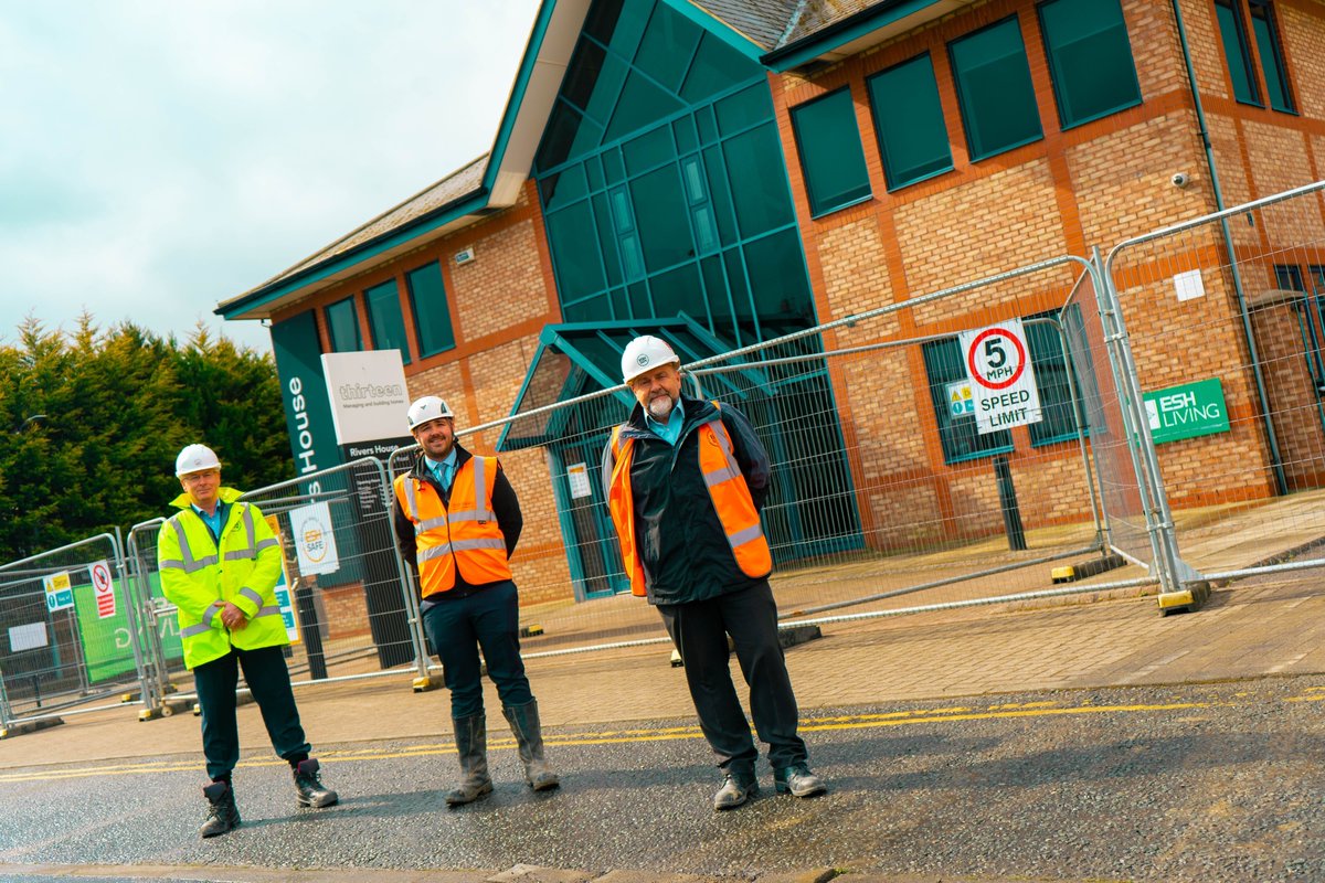 Rivers House, a former Thirteen housing office in #middlesbrough is getting a new lease of life with work underway to transform it into much needed supported housing, complementing the existing Tai Hua Court,  next door! <a href="/esh_group/">Esh Group</a> <a href="/HomesEngland/">Homes England</a> Read more: orlo.uk/46MT8
