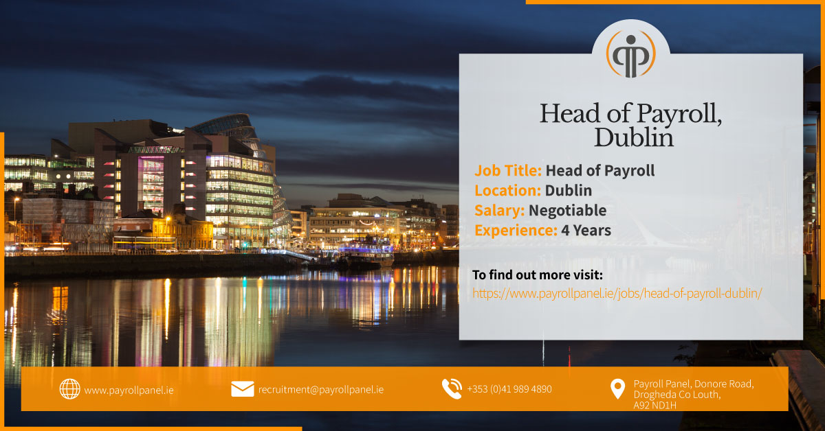 PayrollPanel's tweet image. We’re looking to hire a Head of Payroll in Dublin. If you think you’re a suitable candidate or you would like to find out more visit: bit.ly/3ulJCgl
#Jobs #Dublin #Payroll