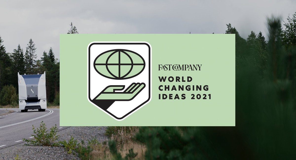 Super excited to announce that Einride has been honoured with the World Changing Ideas Award 2021 by
 @Fastcompany. 

#FCWorldChangingIdeas #einride #IntelligentMovement
 
fastcompany.com/90624506/world…