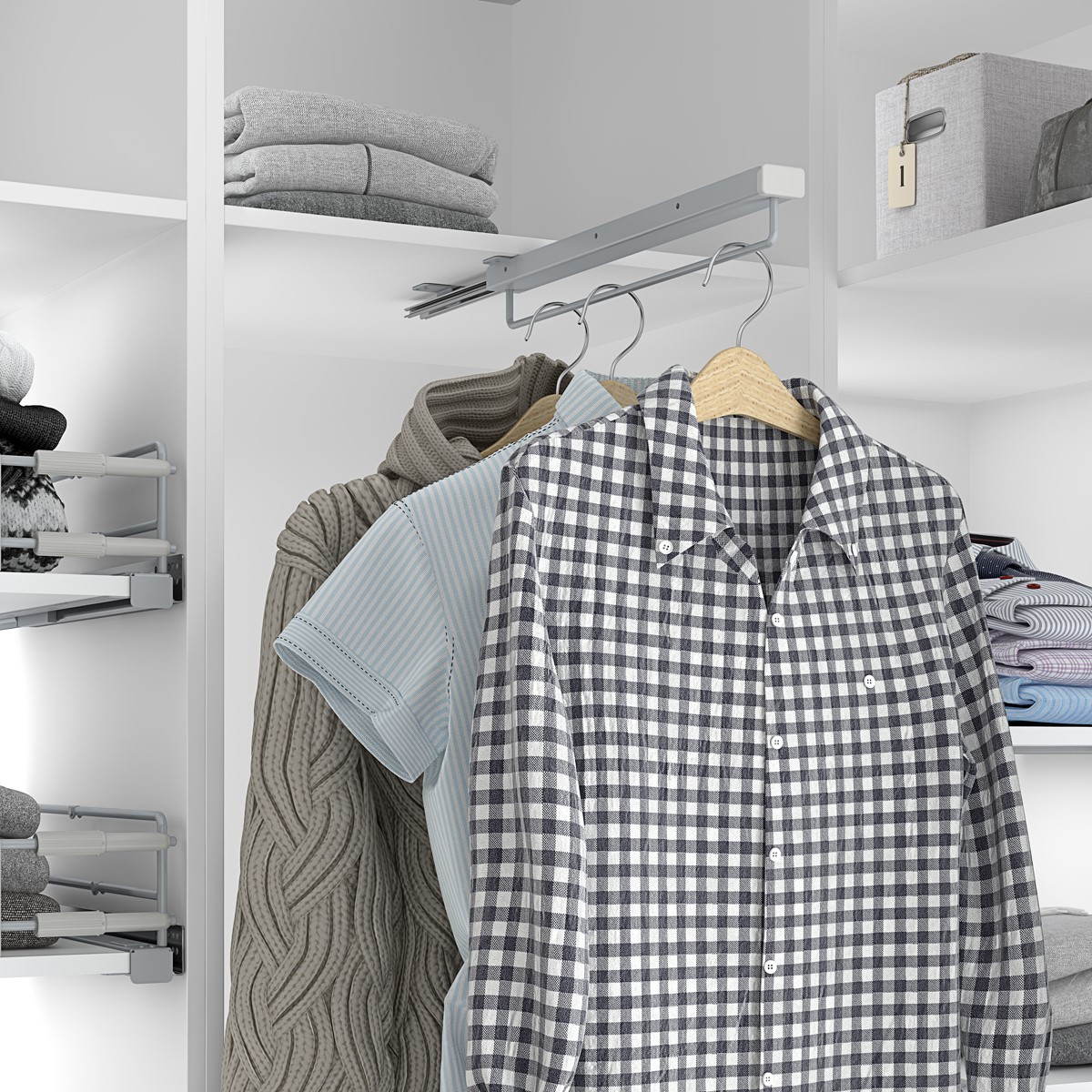 armariosimor's tweet photo. ¿Tu armario no tiene fondo suficiente para barras de colgar con perchas?
El soporte percha extraíble te permite colgar prendas frontalmente y acceder a las mismas de forma cómoda.
Una solución global para tu interior o complemento para aumentar la capacidad de prendas colgadas. https://t.co/z0mtntUz43