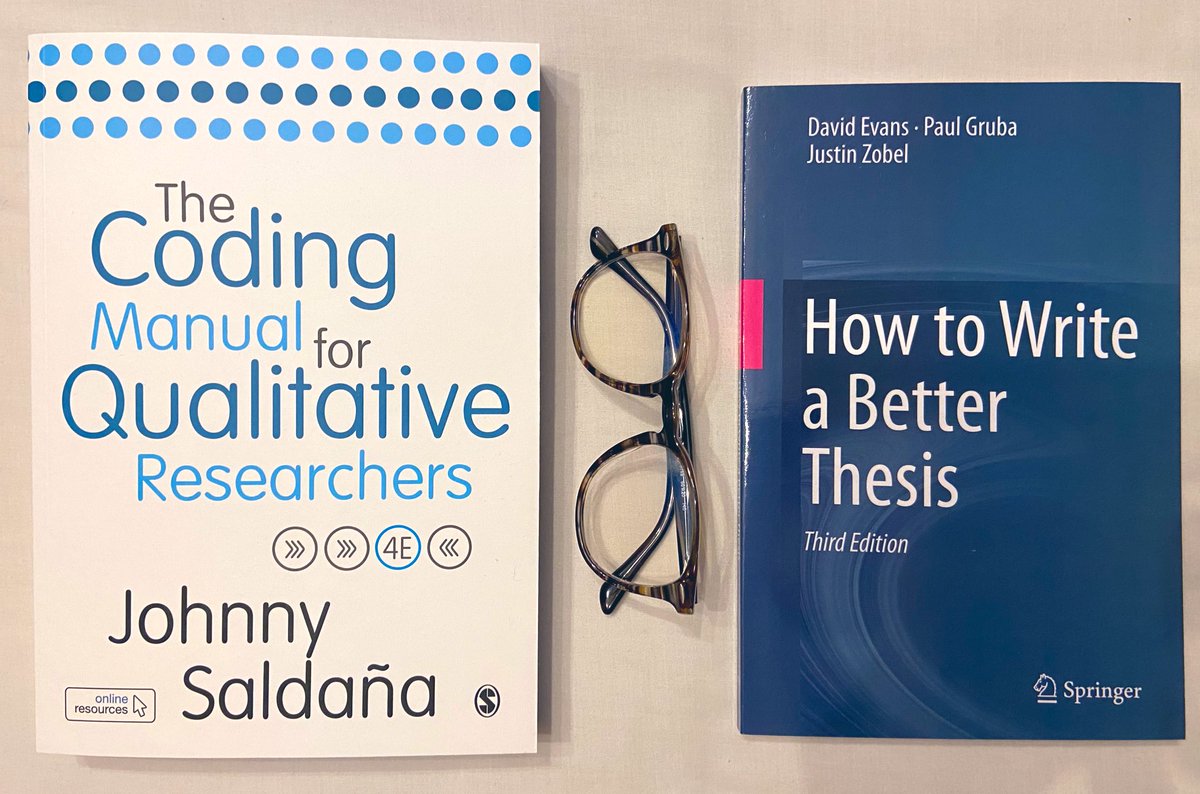 Mmm some shiny new knowledge holding pagey things… err… books!! 😅 Let’s hope they work 🤞Thanks <a href="/thesiswhisperer/">Prof Inger Mewburn</a> and from my Qual Study Group <a href="/annaklas_/">Dr Anna Klas</a> for the recommendations 🤓👍 #PhDLife #AcademicTwitter