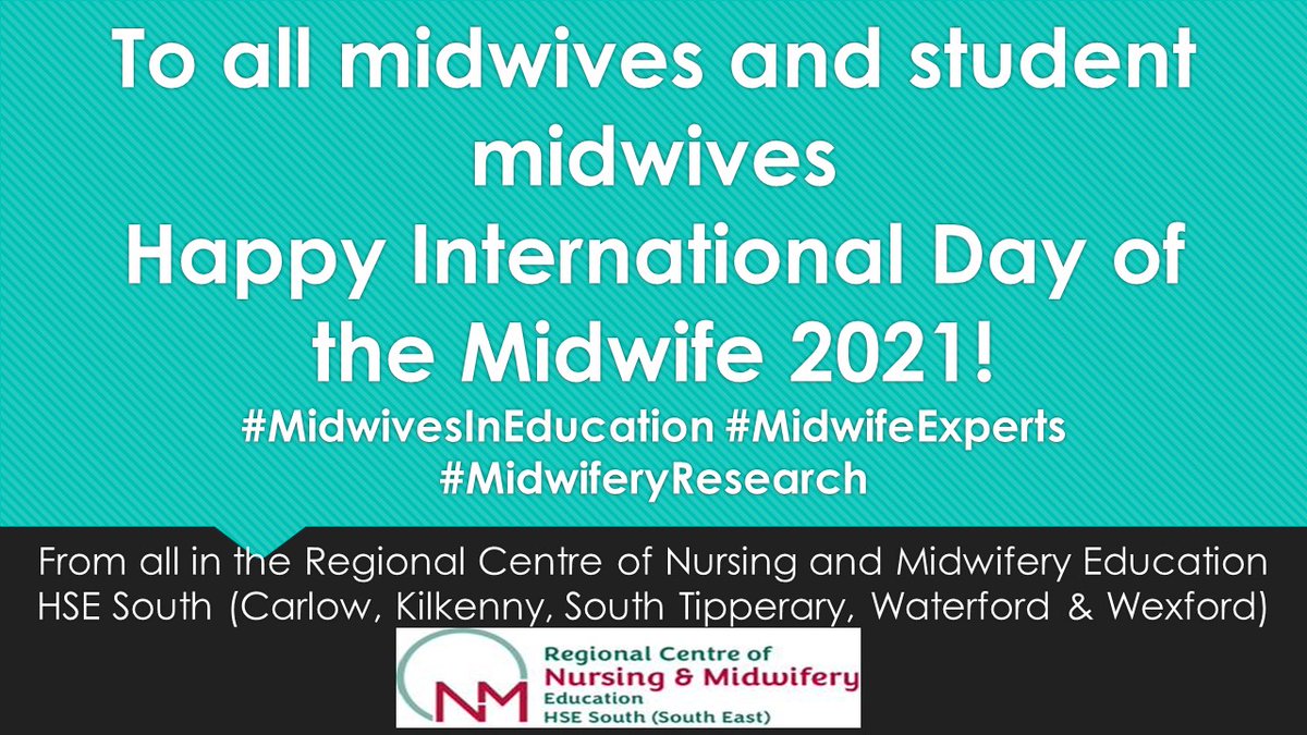 Thanks to all the regional and national midwives who contribute to and facilitate education programmes in the south east #MidwivesEducatingMidwives @NMPDUKilkenny @margquig @NWIHP @UHW_Waterford @MaternityStgh @lukes_ck @WexGenHosp