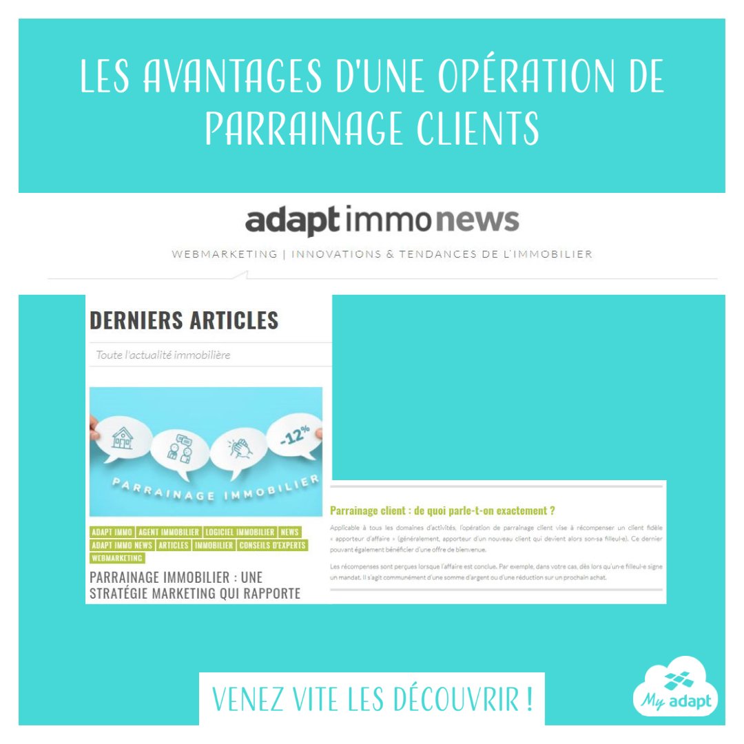 Tous les avantages d'une opération de parrainage clients by #adaptimmo 👇🏼🧐

#webmarketing #immobilier #agentimmobilier #agenceimmobiliere #parrainage #article #MyAdapt #adaptimmo

Voir plus : blog.adaptimmo.com/parrainage-imm…