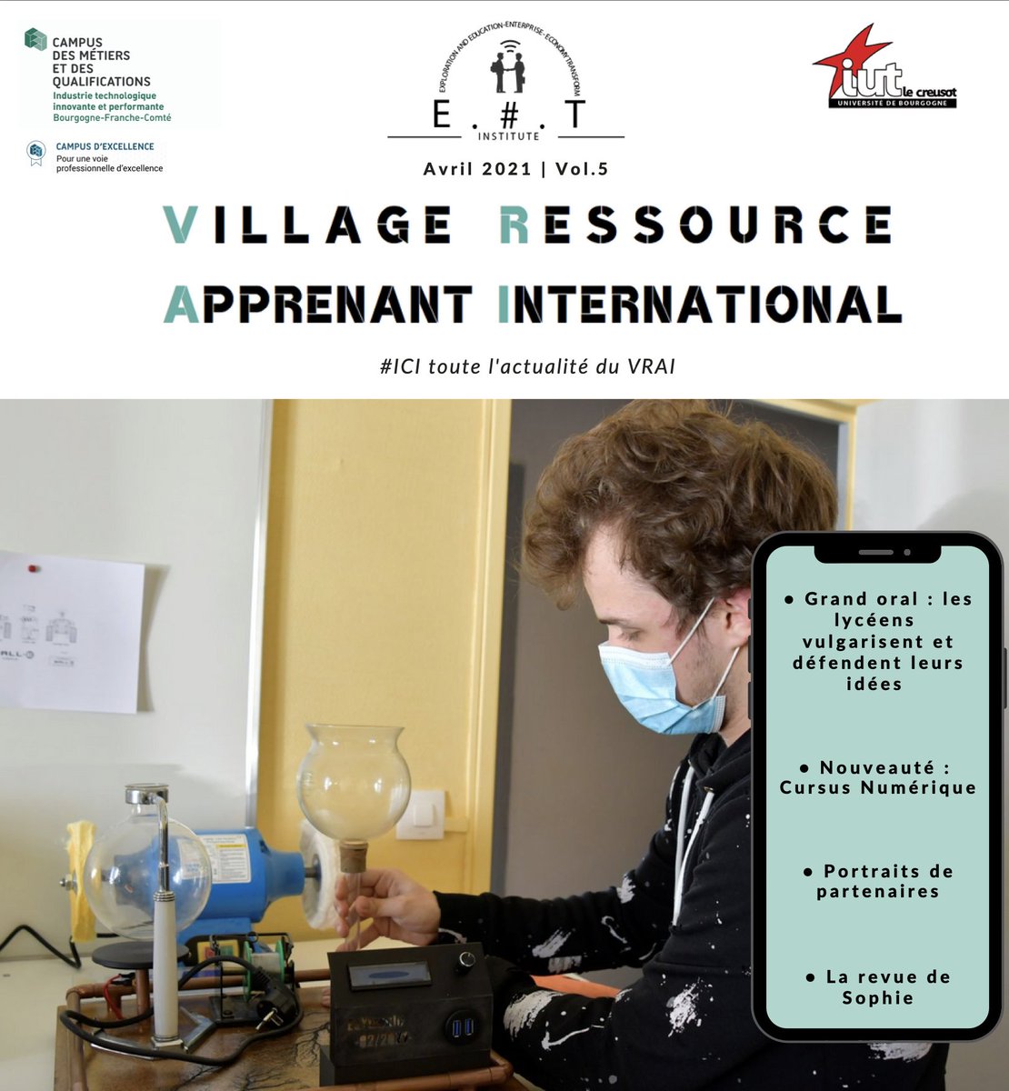 Alex, étudiant en DUT TC, vous propose la newsletter du Village Ressource Apprenant International. C'est #ICI : bit.ly/3em44rX #GrandOral #numerique #Industrie #innovation