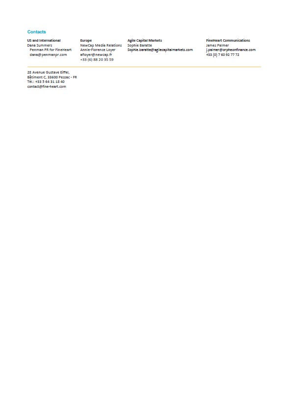 FineHeart est fier d'annoncer le succès du retrait simple et rapide de l’ICOMS FLOWMAKER®, lors d'un essai in-vivo de 90 jours !

Pour en savoir plus sur FineHeart, visiter notre site internet : fineheart.fr