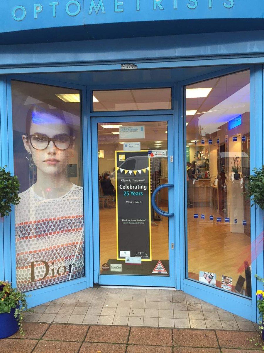 CPL_Graphics's tweet image. Display plinths, window vinyl, headers and hanging banners. Printed and installed for dior at various independent opticians