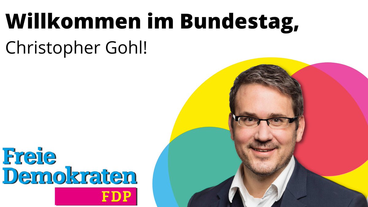 Auf Dr. Christian Jung (<a href="/c_jung77/">Christian Jung</a>) folgt Dr. Christopher Gohl (<a href="/lofferg/">Christopher Gohl</a>) als Mitglied des #Bundestag für die <a href="/fdp/">FDP</a>. 👋

Mit mehr als 2.500 Followern und ca. 1000 Tweets im letzten Jahr bringt #Gohl bereits eine stabile Community in den <a href="/Bundestag/">Deutscher Bundestag</a> mit.

#Politiker