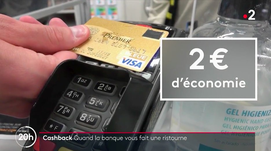 Sujet dans le JT de 20h de France 2 lundi soir sur le cashback carte bancaire.

bit.ly/FranceInfo_Mai…

#franceinfo #Cashback #CardLinkedOffers #Fidélité #Paiement #CarteBancaire #Economies #Commerçant #CDLK