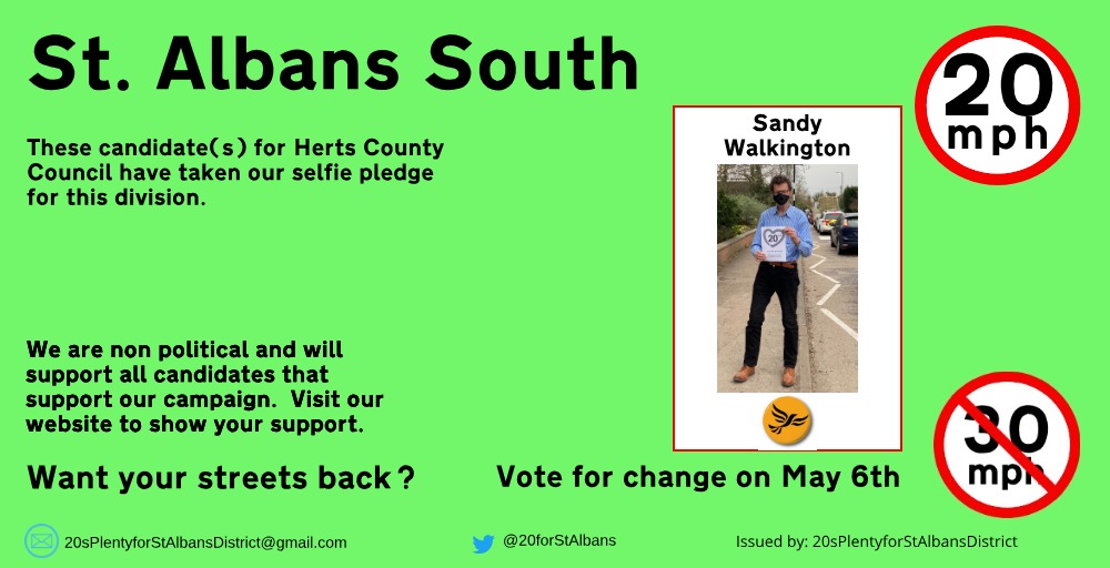 St #Albans #StAlbans 

We are non political and will support ALL candidates - irrespective of party - that support us.  This offer is still open.
 
If you support default20 in your area, make your vote count tomorrow.