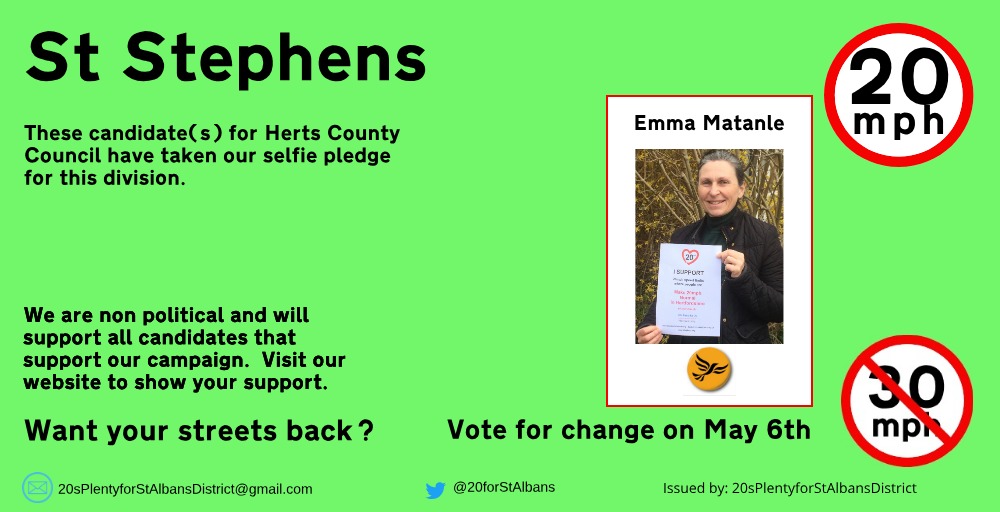 St #Albans #StAlbans 

We are non political and will support ALL candidates - irrespective of party - that support us.  This offer is still open.
 
If you support default20 in your area, make your vote count tomorrow.