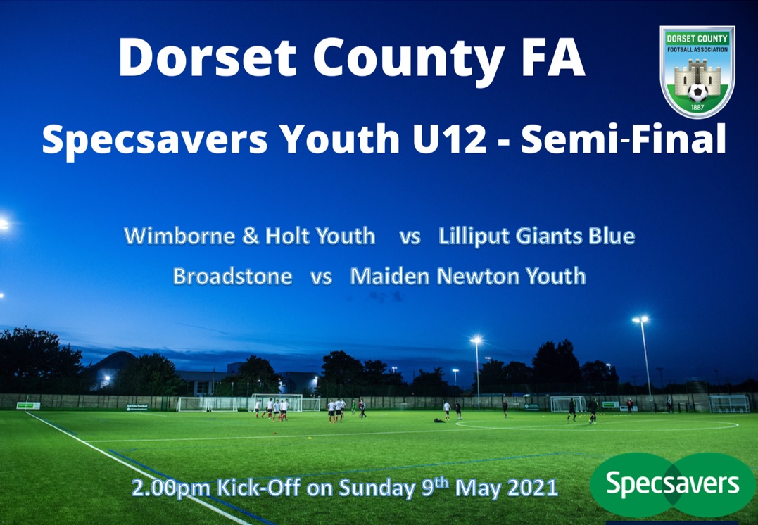 County Cup | Good luck to all the teams competing in our <a href="/Specsavers/">Specsavers</a> Youth U12 County Cup Semi-Finals this weekend!   

#Wimborne&amp;HoltYouth
#LilliputFC
<a href="/BroadstoneFC/">BroadstoneFC</a>
#MaidenNewtonYouth