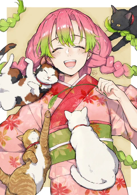 #最近フォローした方は知らない過去作を晒す
気に入っている蜜璃ちゃんを再掲させて下さい🌸 