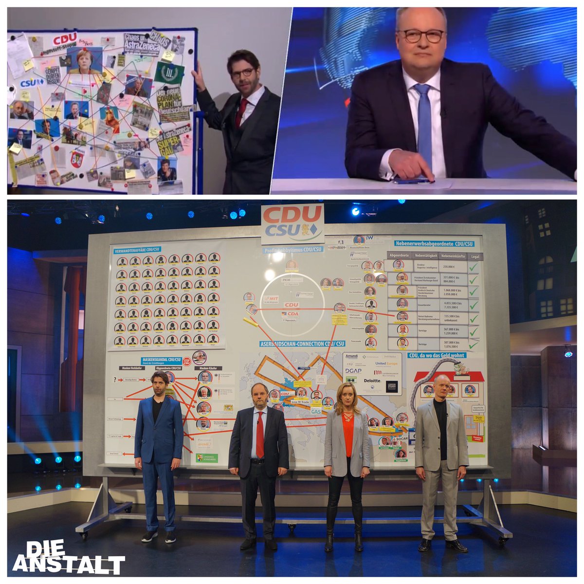 How it started.

How it’s going.

Die eine mit der Tafel. 👨‍🏫 
Link zur Sendung 👇
zdf.de/comedy/die-ans…
 #cducsu #dieanstalt