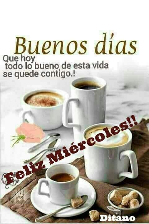 Raúl Frias Twitterissä: "Buenos Días para tod@s Miércoles mitad de Semana  listos por la mañana con alegría y buen café que no se pierda la fe la  Esperanza y vida sana aquí