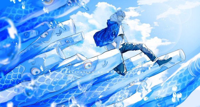 「blue theme bubble」 illustration images(Popular)