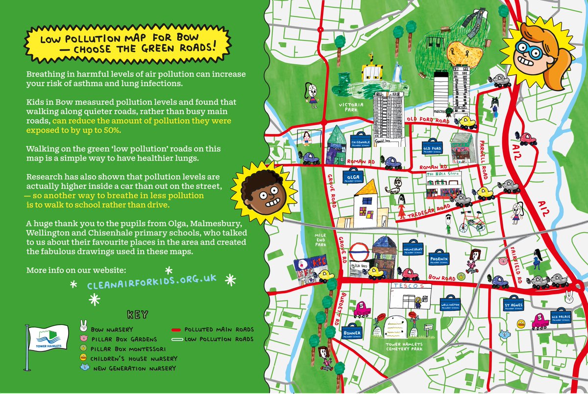 Would your school Eco Team like to produce a map showing clean air routes to school? Download our free mapping  toolkit from the Cleaner Air Sooner programme to find out how. We can also loan pollution monitors cleanerairsooner.org/toolkit <a href="/MumsForLungs/">Mums For Lungs</a> <a href="/livingstreets/">Living Streets</a> <a href="/TowerHamletsNow/">Tower Hamlets Council</a>