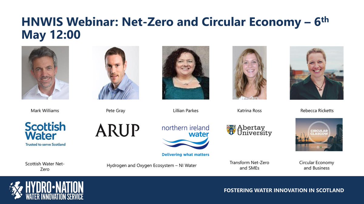 Join the Net-Zero and Circular Economy webinar with <a href="/HNWIS_Scot/">HNWIS Scotland</a>/<a href="/scotent/">Scottish Enterprise</a> tomorrow Thu 6 May @ 12:00

Pre <a href="/COP26/">COP26</a> how are water companies approaching Net Zero, Circular Economy thinking and available support to businesses in Scotland?

Sign up hnwis.scot/upcoming-event…

<a href="/HIEScotland/">HIE</a>