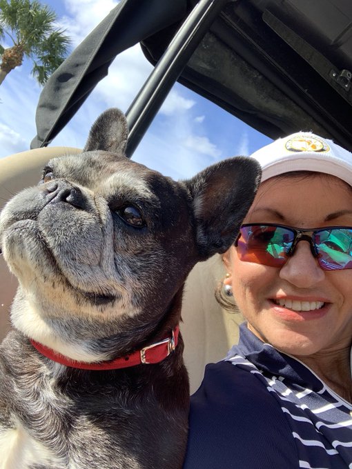 I&rsquo;m going to put Phoebe down in about an hour this is how I will remember her my golf buddy who played