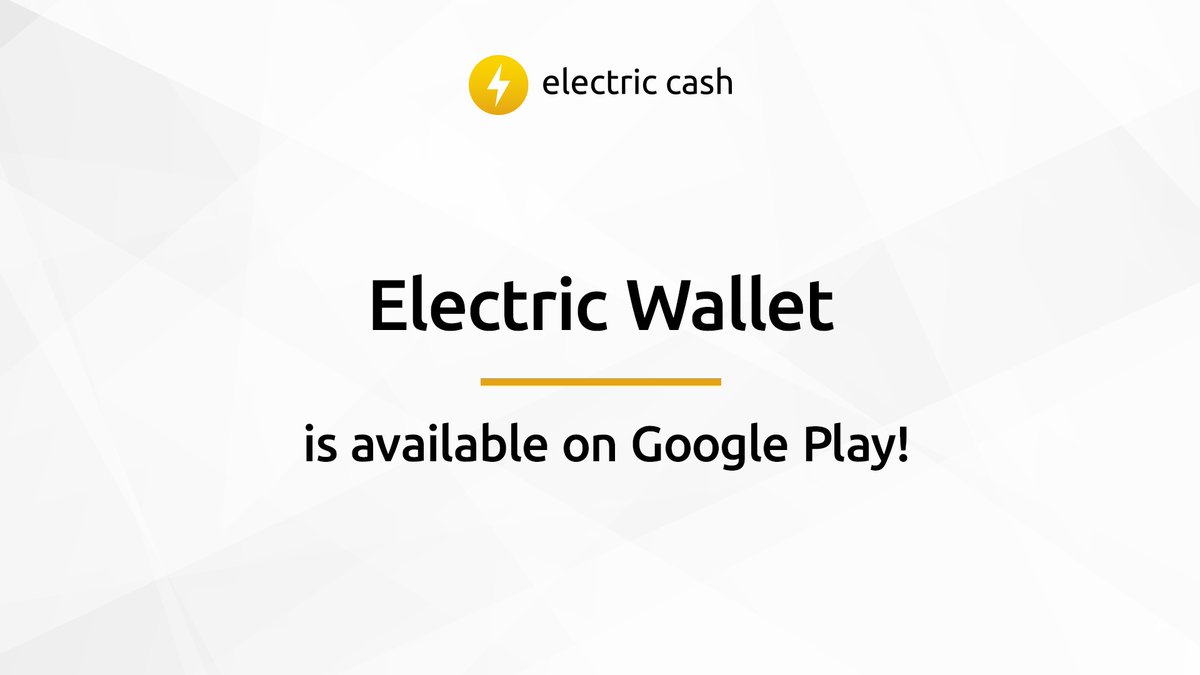 elcash_official's tweet photo. $ELCASH mobile wallet is also available for #Android users! 🔥 
Do you remember about it? 😎 

Go to Google Play and download your #ElectricWallet right now! ⚡️ 

#electriccash #elcash #mobilewallet #crypto #cryptocurrency https://t.co/yFVQkzTQHX