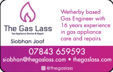 A closer look at one of our online advertisers The Gas Lass – a Wetherby-based gas engineer specialising in gas appliance care and repair. If you're looking for a reliable, friendly, Covid-safe engineer then don't hesitate to get in touch.