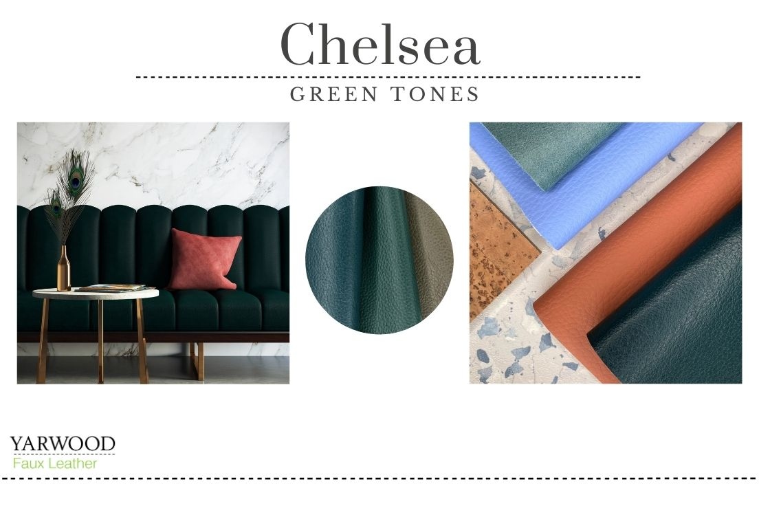 Spotlight on Chelsea Green Tones Picking out this dark, rich tone of Peacock, a luxurious leather for statement seating. Featured here on bespoke bench seating. yarwoodleather.com/products/leath…