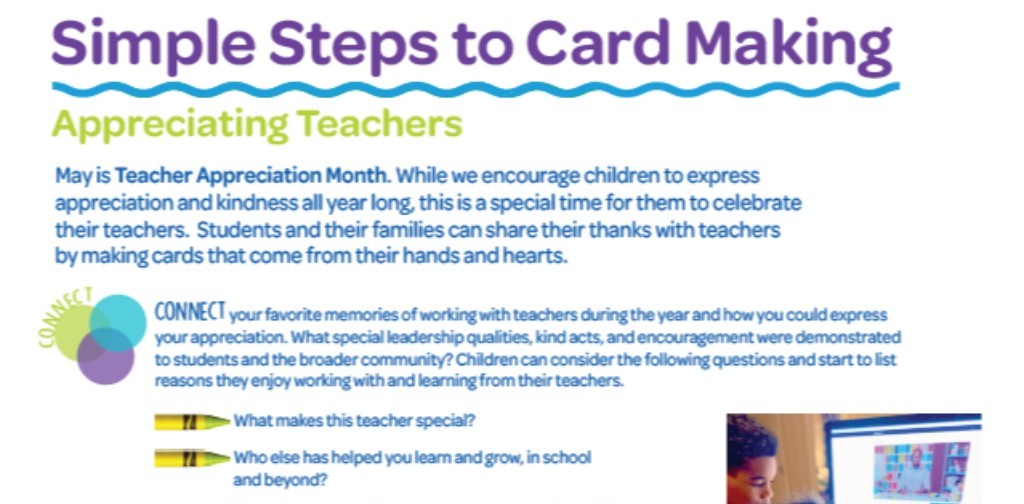 CrayolaLearning's tweet photo. This #TeacherAppreciationMonth, students and their families can share their thanks with teachers by making cards that come from their hands and hearts using this Thinking Sheet: https://t.co/VMvq2hgOJv https://t.co/oHjyPijPwF