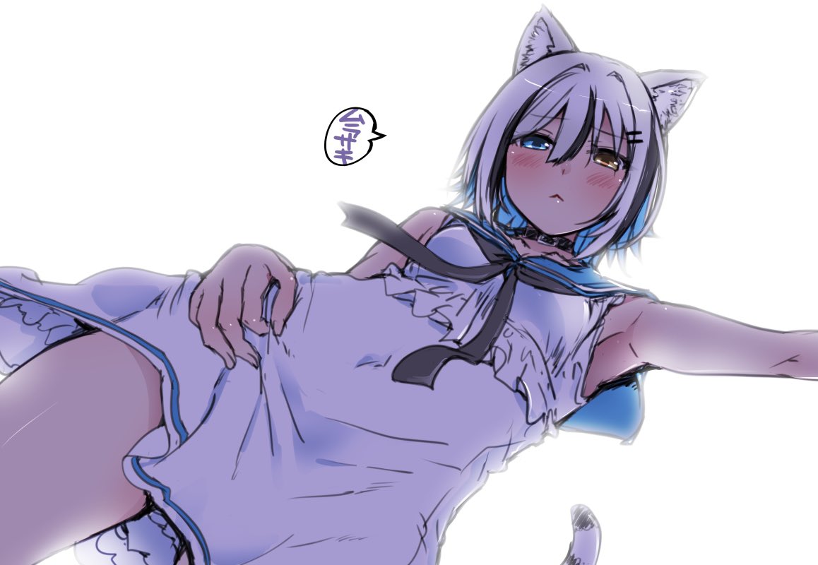 「セーラーなこはくちゃん
#ほわいとたい画ー 」|広輪凪のイラスト