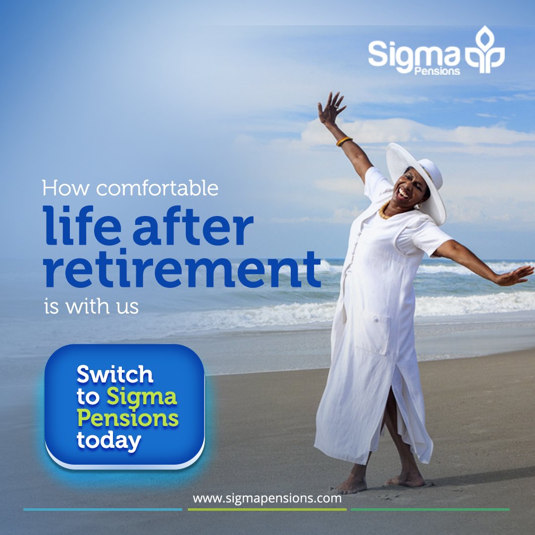 accesspensions's tweet photo. Find a retirement plan that works for you. We assure you of financial freedom even after you stop working.
Click https://t.co/rf1kfhbar8 to make the #SwitchToSigma Pensions today and enjoy life even after retirement.
#WorkingForYou #SigmaPensions https://t.co/UR8OEMHx87