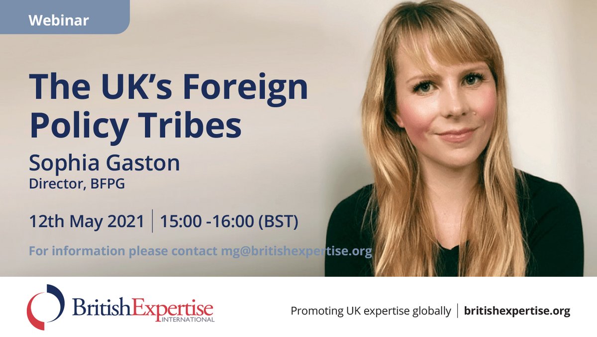 British Expertise (@britexpertise) on Twitter photo Next week <a href="/britexpertise/">British Expertise</a>, in collaboration with <a href="/TheBFPG/">BFPG</a>, is hosting an event on 'The UK's Foreign Policy Tribes' on public attitudes to international relations.
Sign up for your place now ---> britishexpertise.org/product/the-uk…
#foreignpolicy #internationalrelations #publicopinion #event Next week <a href="/britexpertise/">British Expertise</a>, in collaboration with <a href="/TheBFPG/">BFPG</a>, is hosting an event on 'The UK's Foreign Policy Tribes' on public attitudes to international relations.
Sign up for your place now ---> britishexpertise.org/product/the-uk…
#foreignpolicy #internationalrelations #publicopinion #event