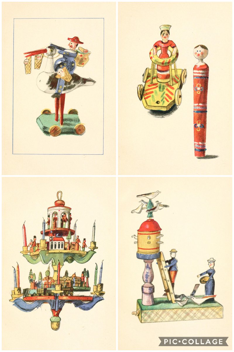 カトウ ニニ ドイツ の伝統的なスタイルの玩具を紹介した本 Toys C 1922 ザクセンの王立美術学校の教授で民俗学者だったオスカー セイファートの著書に ケストナー作品の挿絵で 有名なヴァルター トリアー 10 1951 が絵を描いたもの 全部で40枚