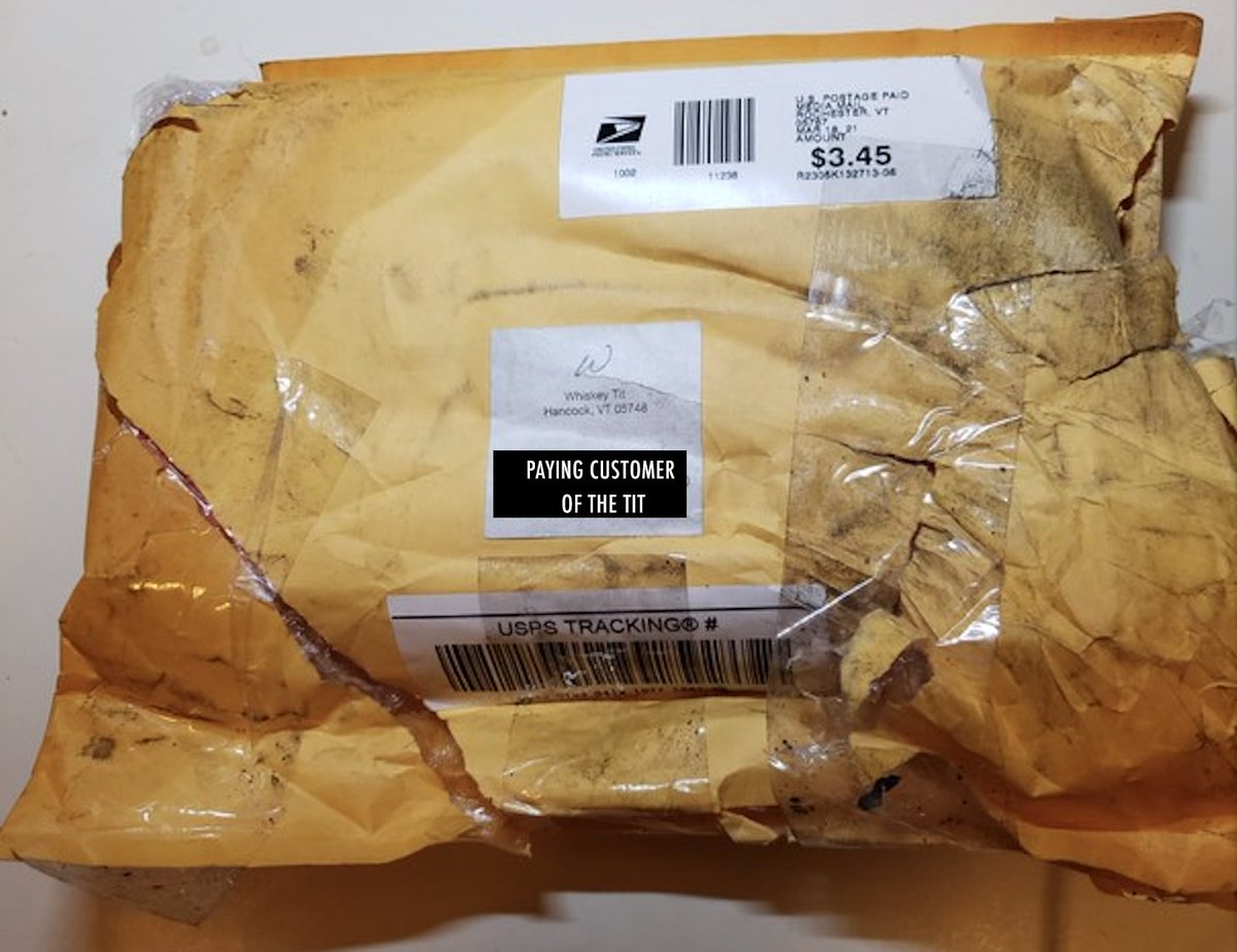 WhiskeyTitBooks's tweet photo. Just got this photo from someone whose package arrived after six weeks, in the condition you can see below. #presentedwithoutcomment #fucktheusps #presentedwithcomment https://t.co/ZjbOKmrOD6